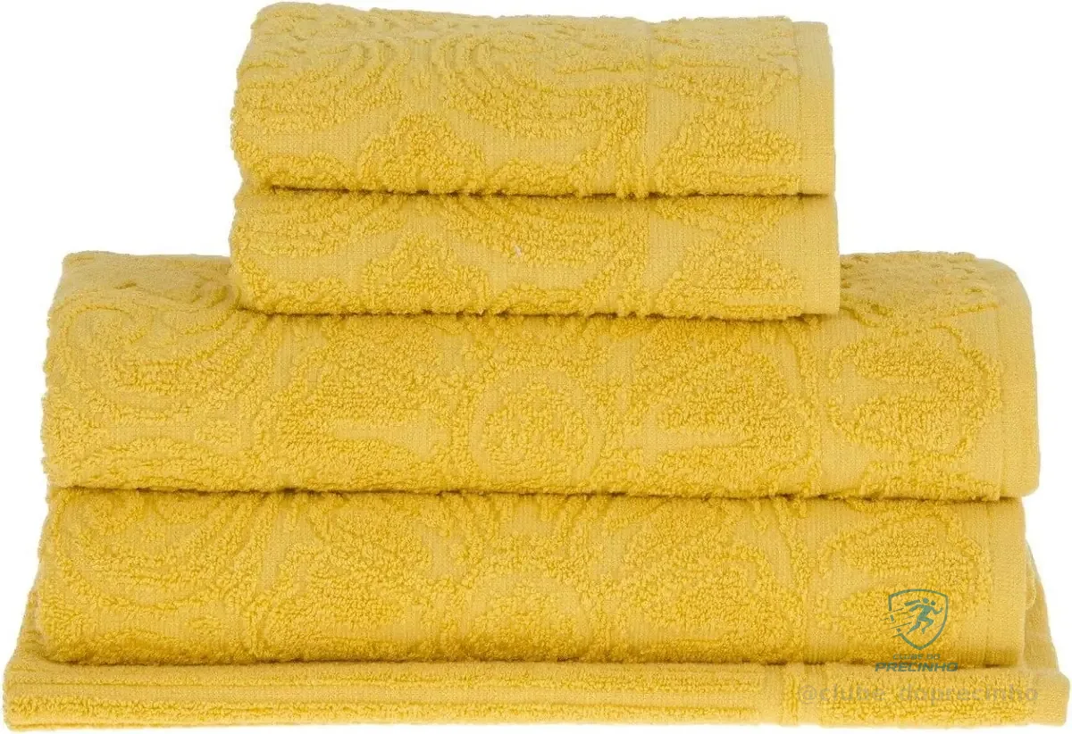 Buddemeyer Jogo de toalhas Florentina Banho Amarelo 5 peças