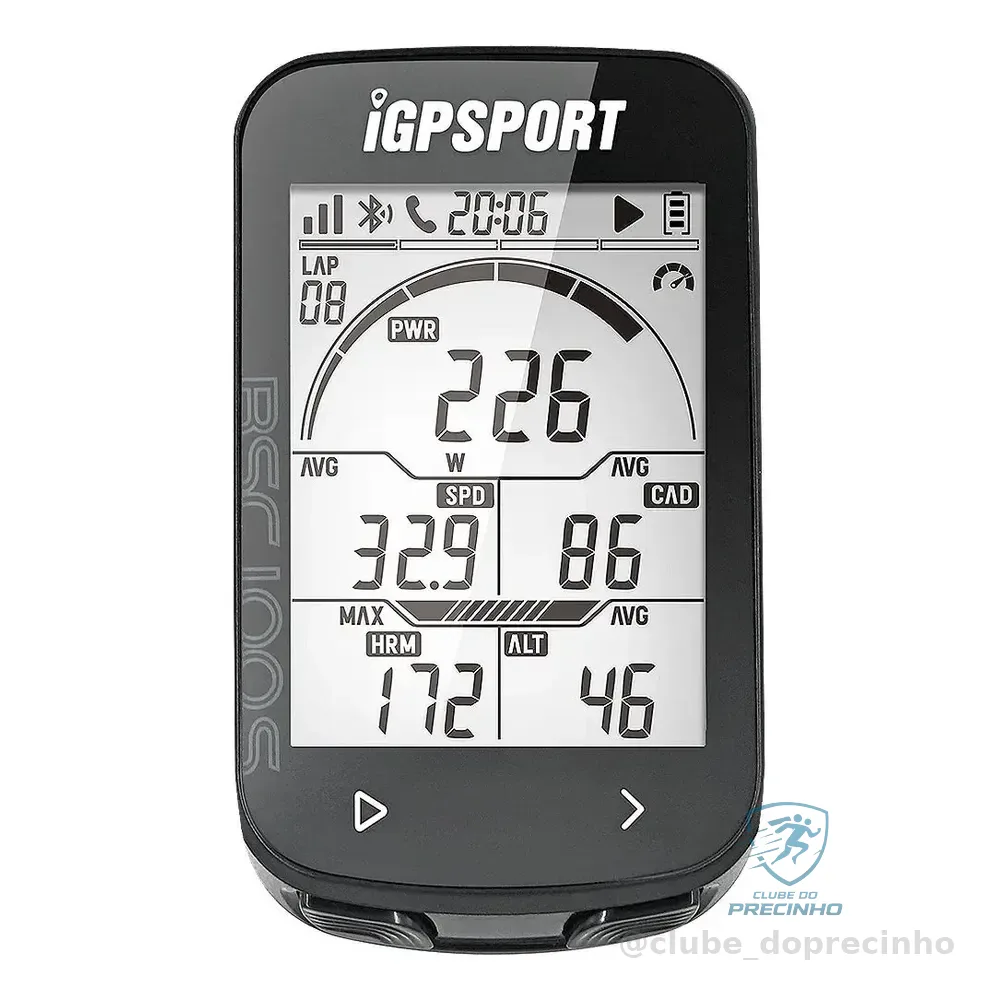 Ciclocomputador Com Gps Igpsport Bsc100s Preto