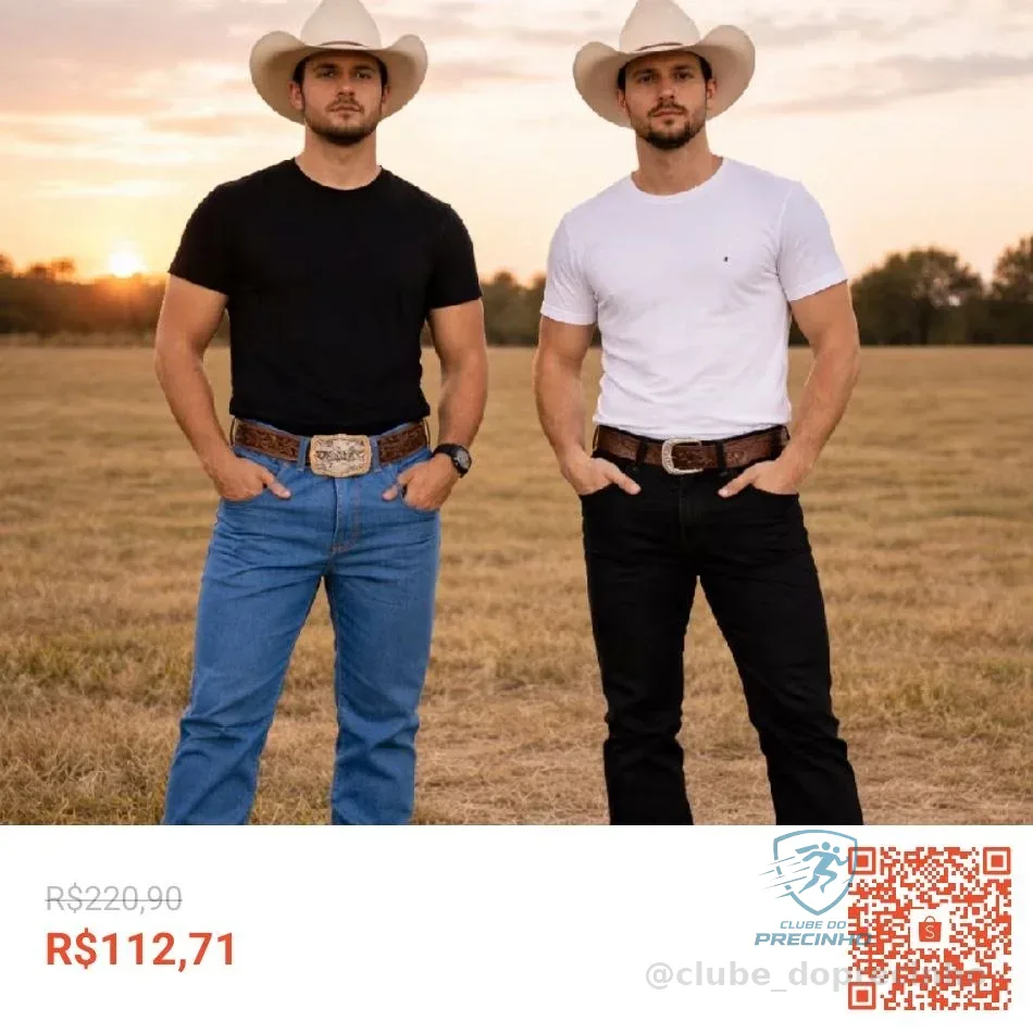 Kit 2 Calças Country Masculina Tradicional Rodeio Cowboy