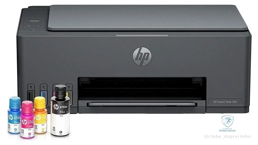 Impressora Multifuncional HP Smart Tank 584 All In One Tanque de Tinta Colorida USB e Wi-Fi Bivolt