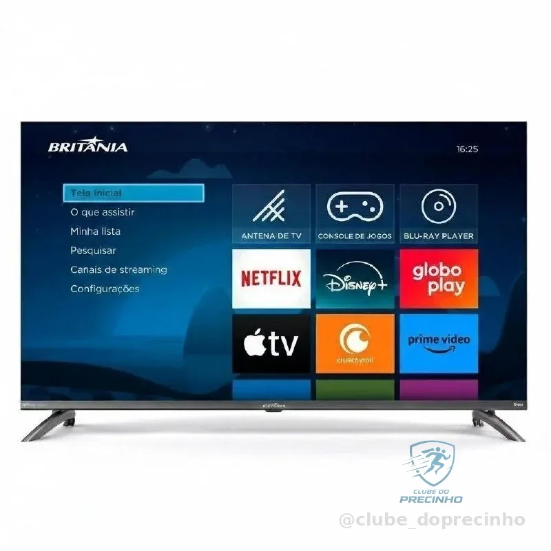 Smart TV 40” Britânia B40CRA Full HD Wi-Fi HDMI USB Conversor Digital