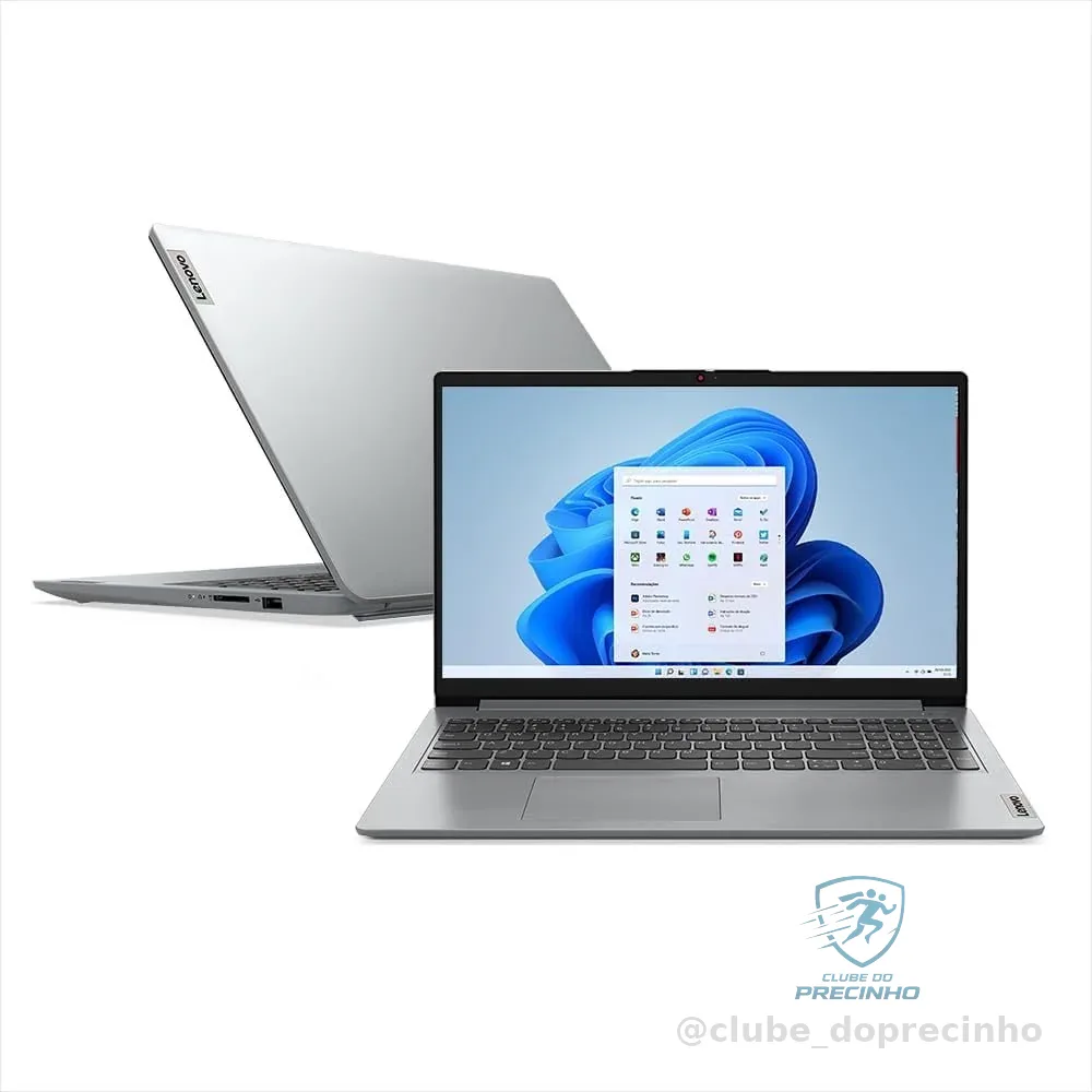 Notebook Lenovo IdeaPad 1 15AMN7 AMD Ryzen 5 7520U 8GB 512GB SSD Windows 11 15.6" - 82X5000NBR Cloud Grey