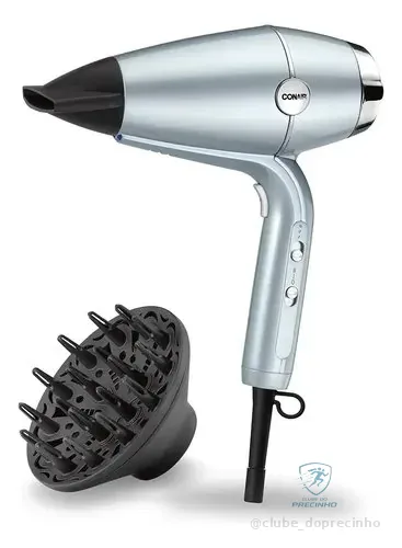 Secador Com Difusor Conair Hydro-fusion 220v Cinza