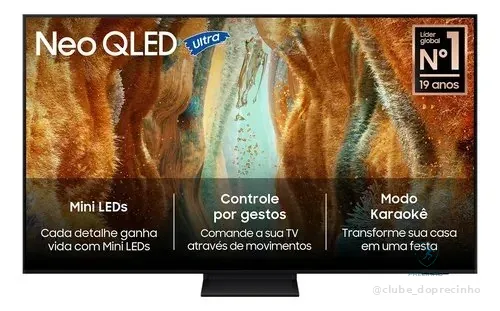 Samsung Vision Ai Tv 55  Neo Qled Ultra 4k Qn70f 2025, Mini Led, Processador Com Ai, Controle Por Gestos, Modo Ai, Painel Até 144hz