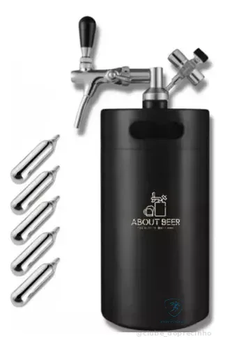 Chopeira Térmica Keg Vacuum Portátil About Beer 5 Litros Preto
