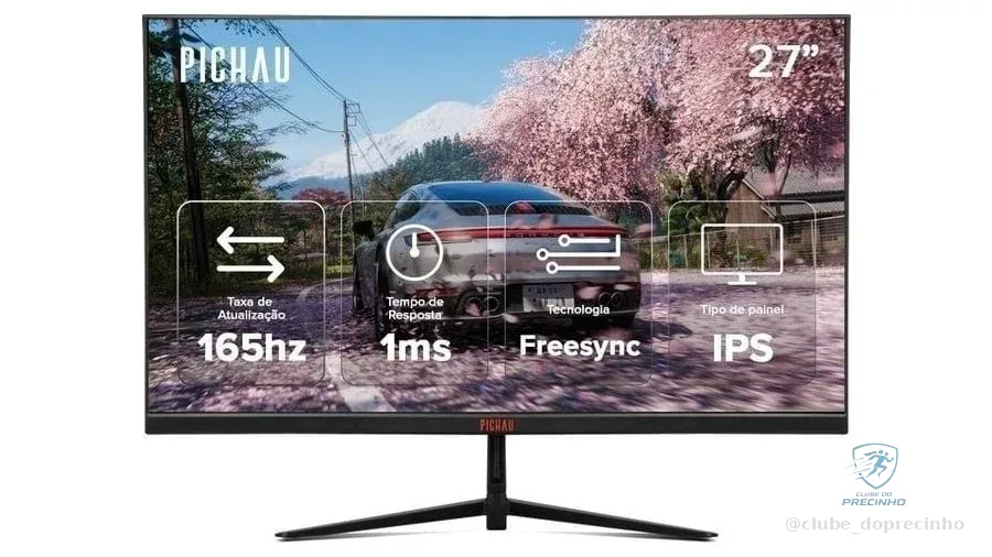 Monitor Gamer Pichau Athen V3S, 27 Pol, IPS, QHD, 1ms, 165Hz, FreeSync, HDMI/DP, PG-ATH27V3S-BL01