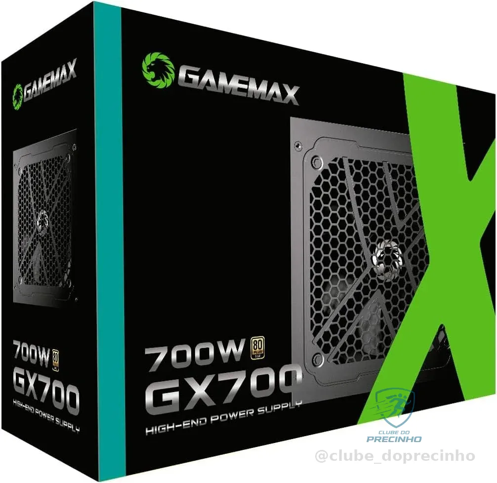 Fonte Gamemax Gx700 700w 80 Plus Gold Pfc Ativo Preta