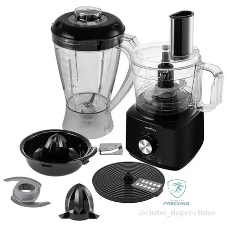Multiprocessador de Alimentos Britânia Turbo 5 em 1 BMP900P com 2 Velocidades e Pulsar 250W