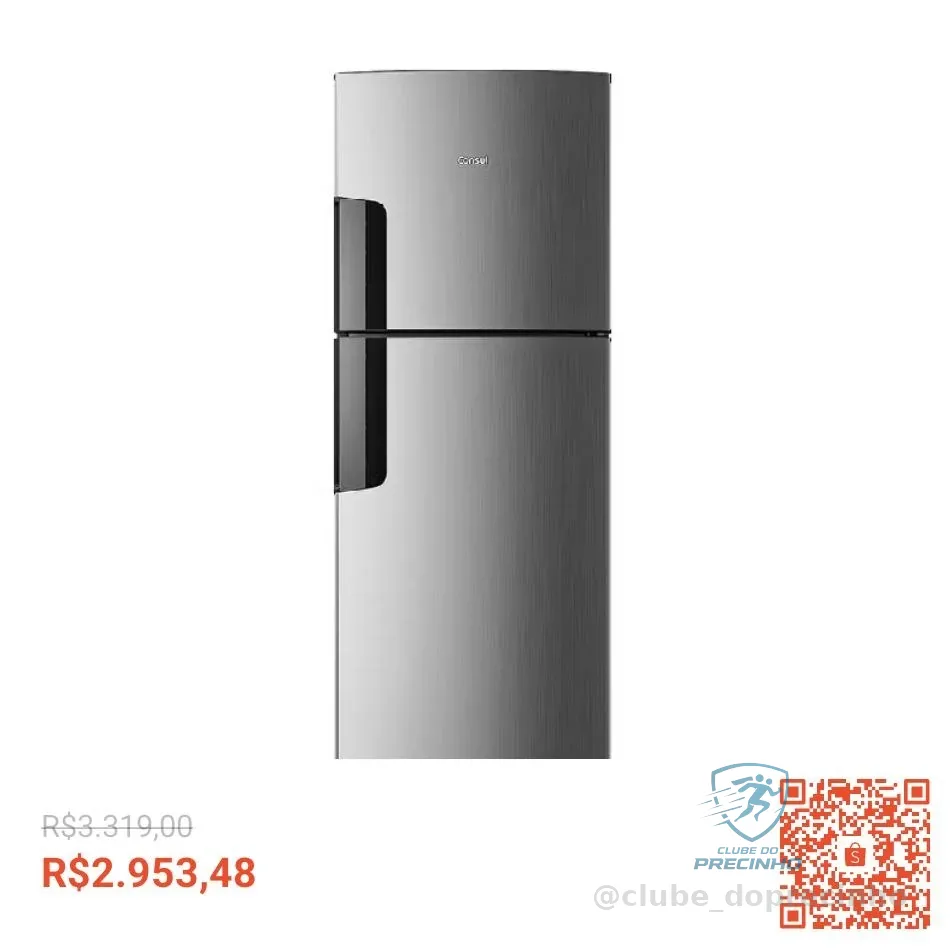 Geladeira Frost Free Duplex Consul 377 Litros Inox - CRM44MK