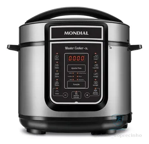 Panela De Pressão Elétrica Digital 5l, Mondial 900w - Pe-38