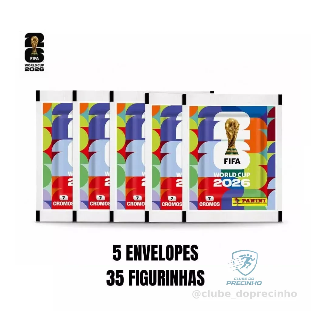 KIT Figurinhas Copa 2026 5 Envelopes 35 Figurinhas