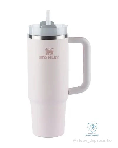 Stanley - Quencher H2.0 FlowState 1,18L - Copo de aço inoxidável com isolamento a vácuo, tampa e canudo, para água, chá gelado, café, smoothies e muito mais, Rose Quartz