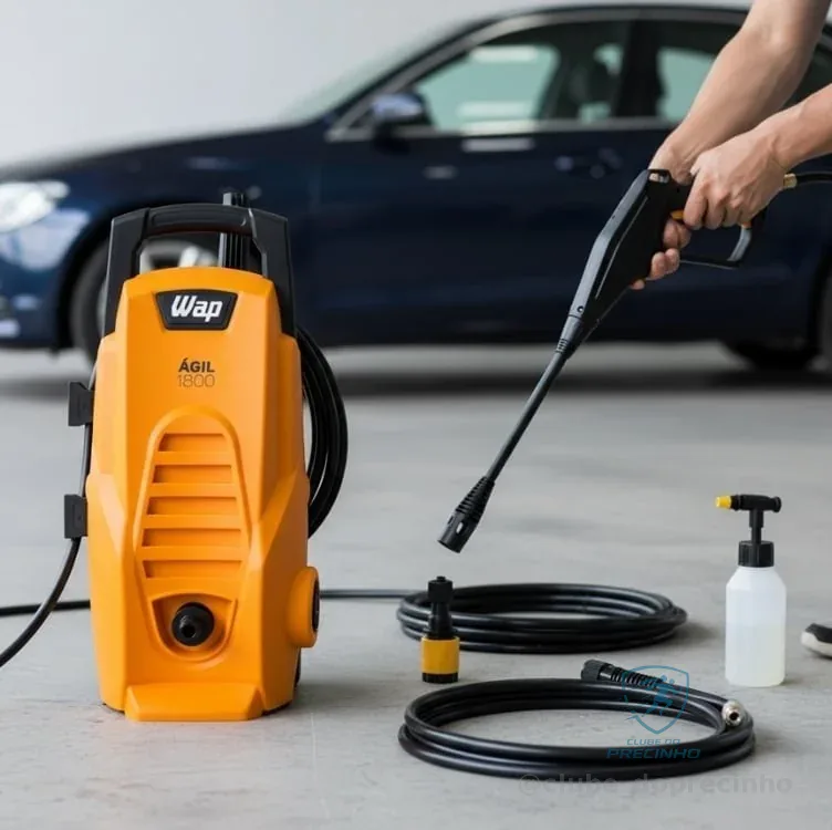 Lavadora De Alta Pressão Com Trava De Segurança Ágil 1800 1300psi 1400w Wap
