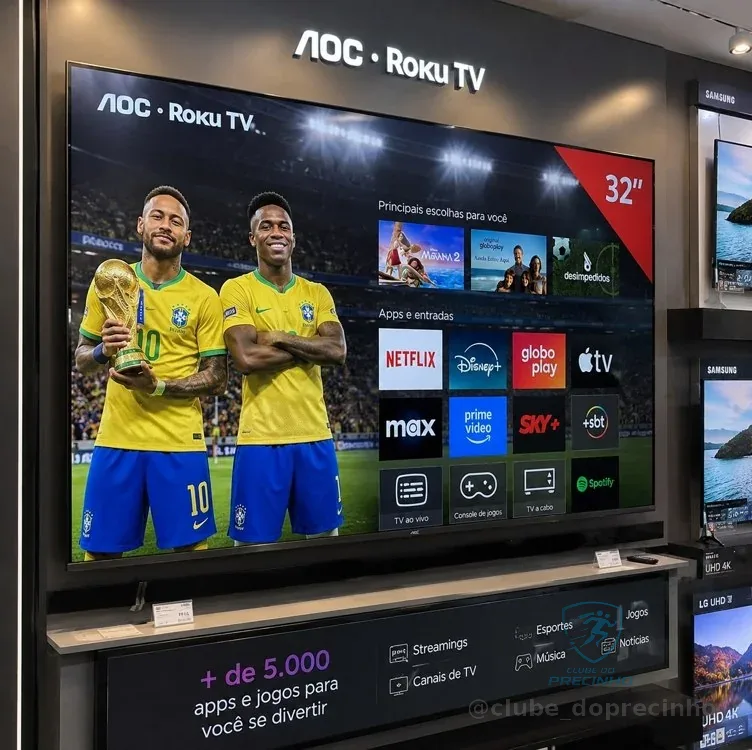 Smart Tv Aoc Dled 32 Wi-fi Roku Tv Quad Core 32s5155/78g
