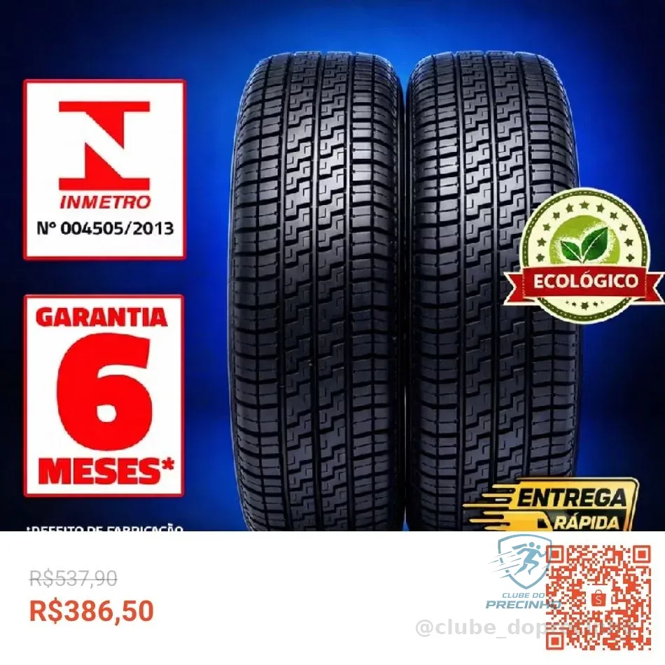 Kit 2 Pneus 175/70 R13 Remold P400 Linha Premium com Inmetro Custo Benefício e Garantia