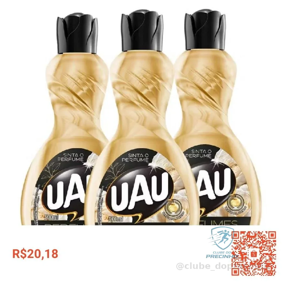 Kit 3un Limpador 500ml UAU Perfume Chá Branco