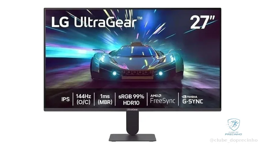 Monitor Gamer LG UltraGear 27G411A-B 144Hz Full HD 1MS MBR G-SYNC FreeSync Shopee