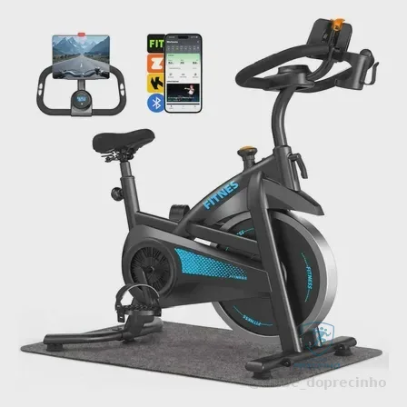 Bicicleta Ergométrica Spinning Rmira com Bluetooth Inércia 12kg Suporte 150kg Preto/Vermelho Mercado Livre