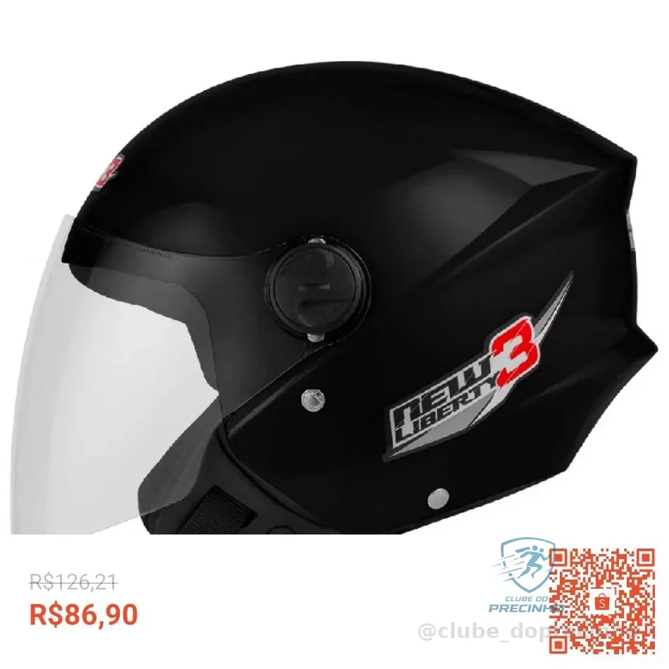 Capacete Moto Aberto Pro Tork New Liberty 3 Viseira Cristal