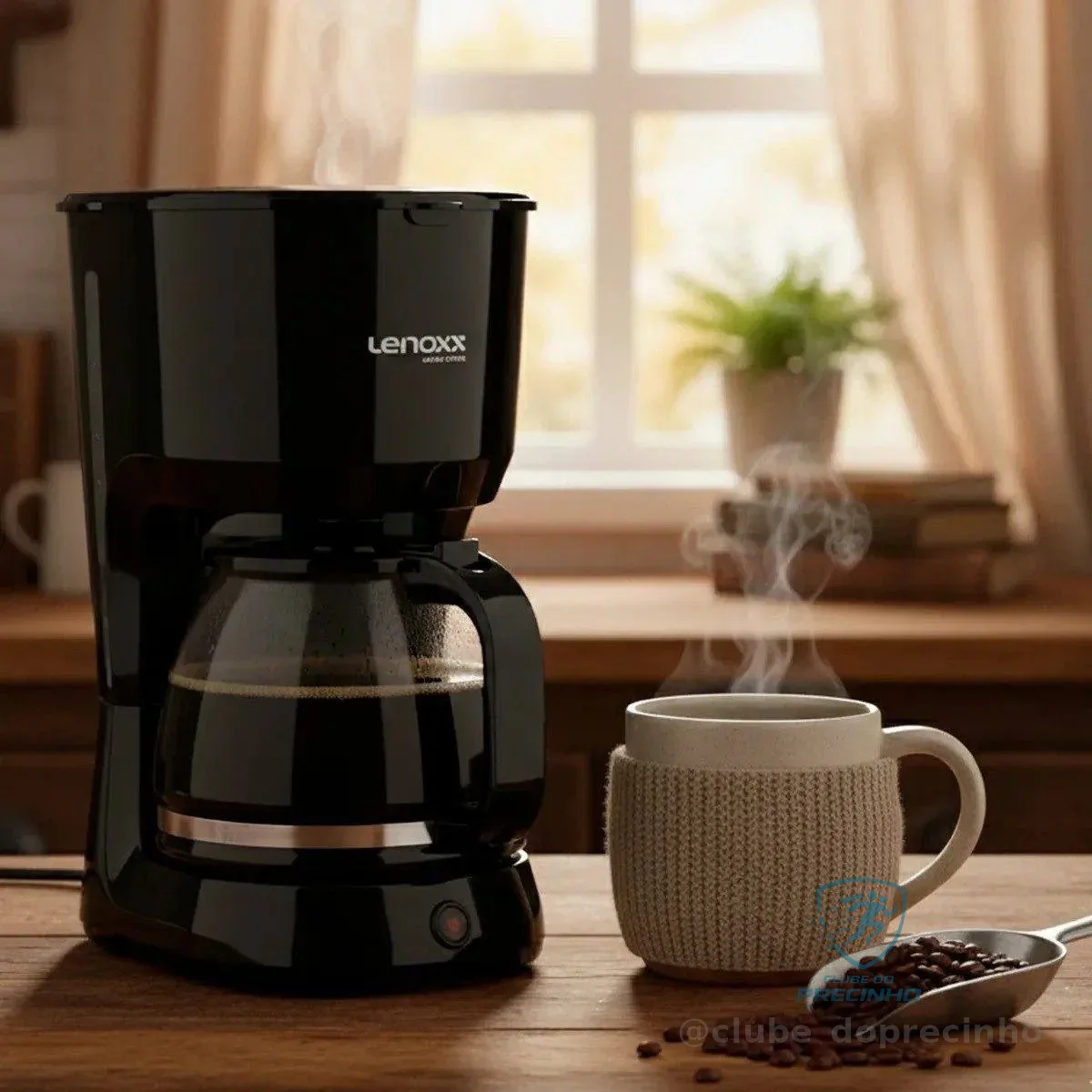 Cafeteira Grand Coffee 30 Xícaras Pca037 750w Preta Lenoxx Cor Preto 220v