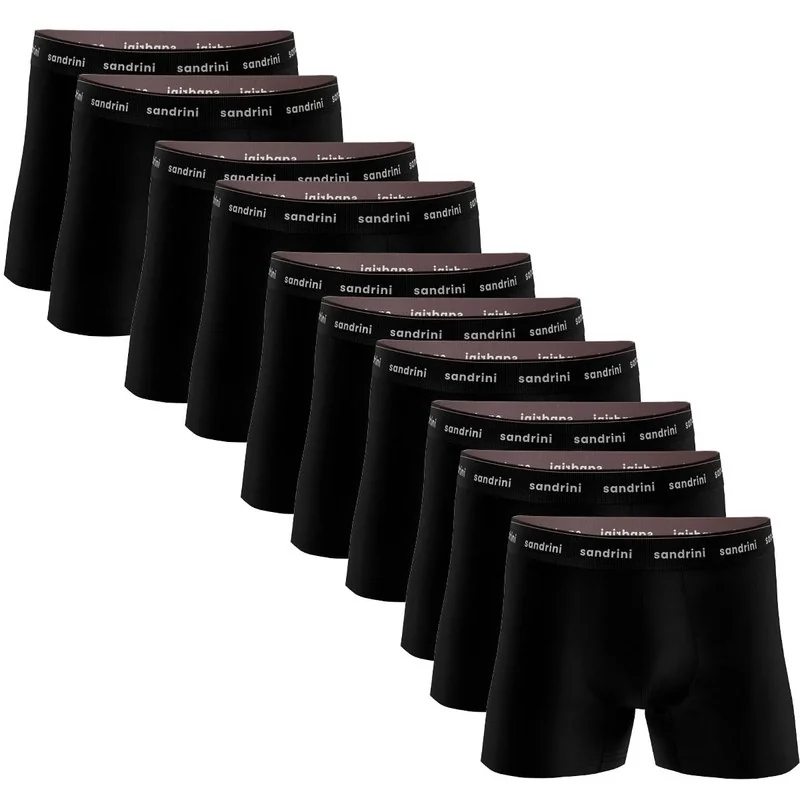 Kit 10 Cuecas Boxer Sandrini Masculinas Algodão Conforto