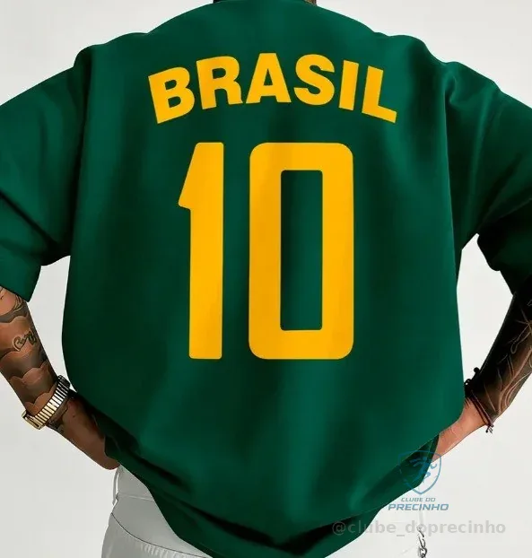 Camiseta Oversized Brasil Camisa Torcida Copa 2026 Mercado Livre