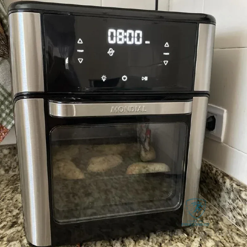 MONDIAL Fritadeira Air Fryer Forno Oven 12L, Preto/Inox, 2000W, 110V - AFON-12L-BI