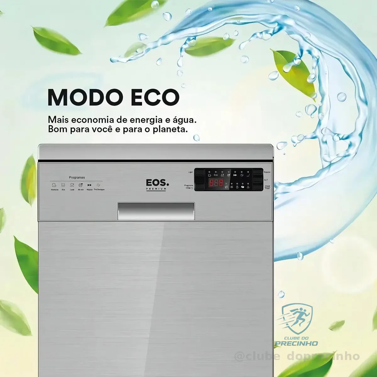 Lava Louças Eos 10 Serviços Prata Ell10s 220v