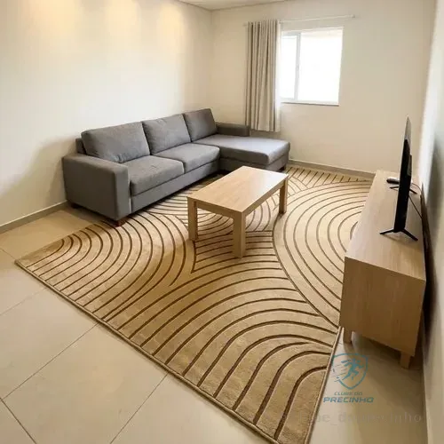 Tapete Sala 2.00 X 1.40 Antiderrapante Luxo Tapete Quarto 2 M 1.4 M Bege Circular