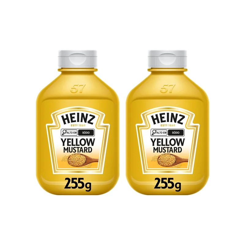 Heinz Pack Mostarda Tradicional, 255G - 2 unidades