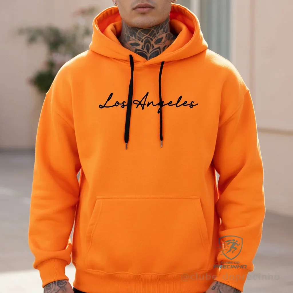 Moletom Canguru Unissex Estampa Los Angeles Para O Inverno Shopee