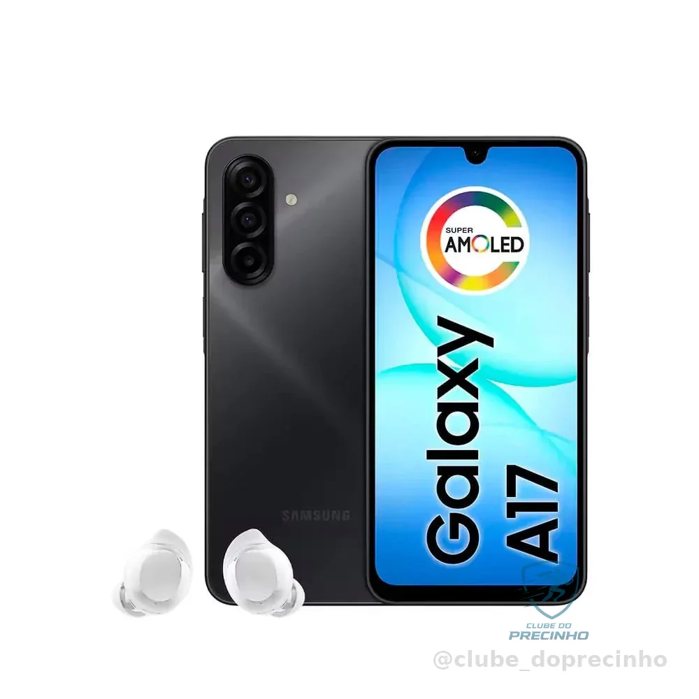 Smartphone Galaxy A17 4G Tela 6.7 128GB Cmera Tripla 50MP + Galaxy Buds Core Bluetooth Samsung