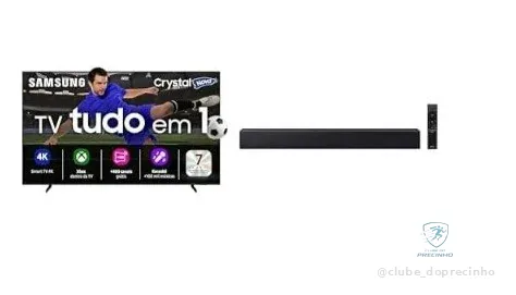 Samsung Smart TV 50" Crystal UHD 4K U8600F 2025 + Soundbar B-Series HW-B400F 2.0 canais Woofer integrado 2027