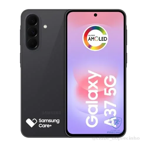 Celular Samsung Galaxy A37 5G 128GB, 6GB RAM, Câmera 50MP (Preto)