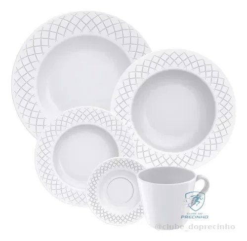 Aparelho De Jantar Ingrid Em Porcelana 20 Peças Cor Branco Tramontina
