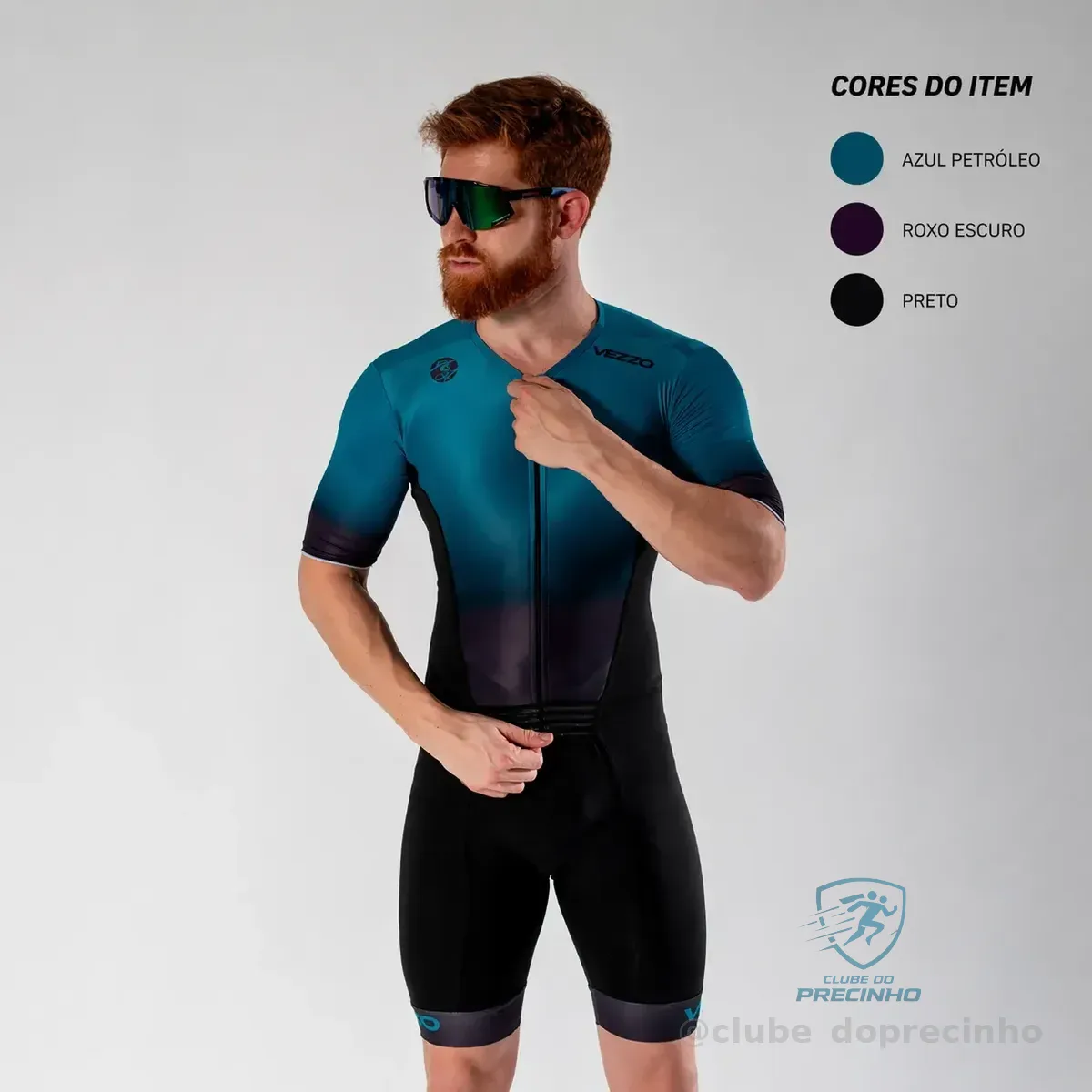 Macaquinho Vezzo Triathlon Performance Unissex - PP, P, M, G, GG e 3G