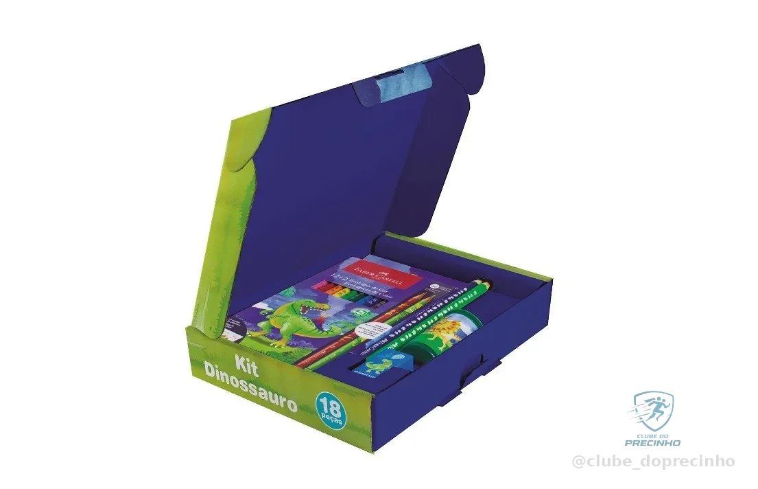 Kit Dinossauro, 370517, Faber-Castell, 18 peças, Edição Limitada