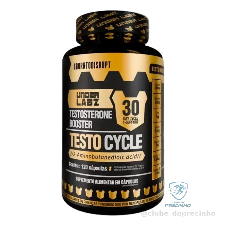Testo Cycle Under Labz Zinco Magnésio Cromo Boro Vitamina D Testo Cycle 120 Cápsulas Sem Sabor