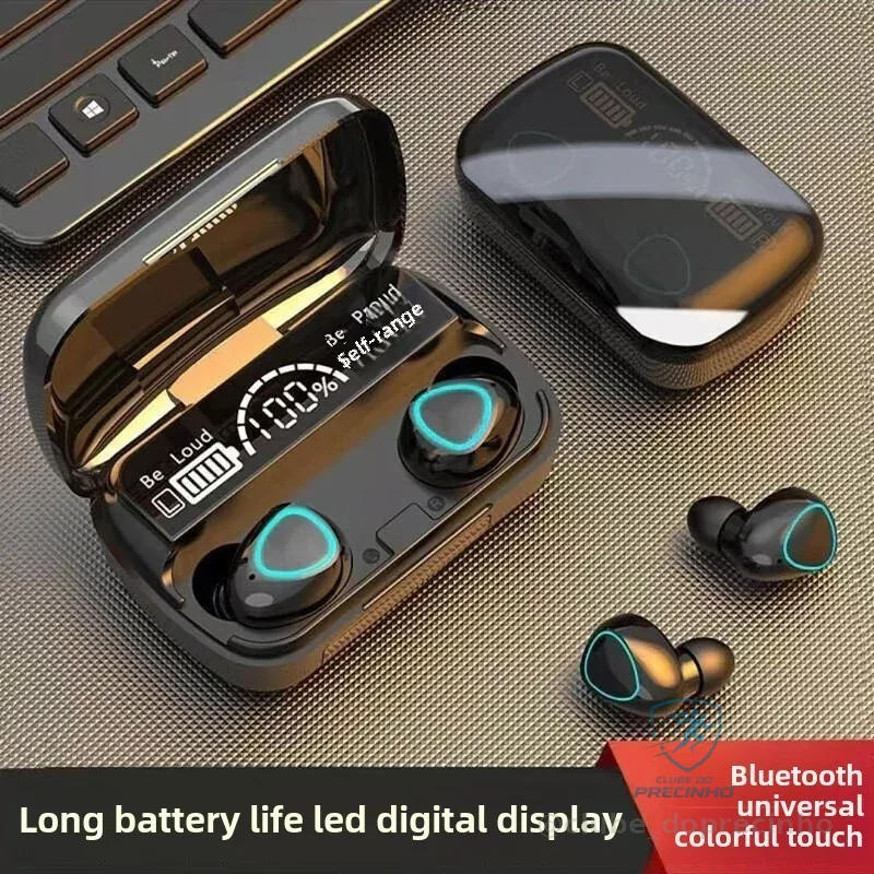 Kit M10 Bluetooth 5.3 Sem Fio TWS Fones De Ouvido Estéreo Com Carregador Power Bank Atualizado 100 % Novo Alto-Falante Shopee