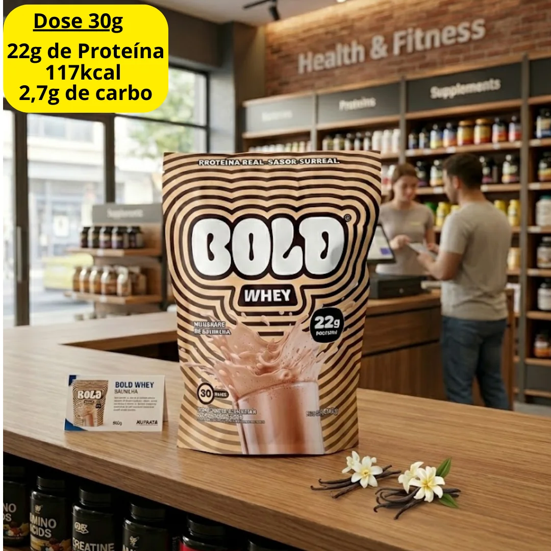 Whey Bold Baunilha (900g) 3w Whey Concentrado + Iso + Hidro Sabor Milkshake De Baunilha