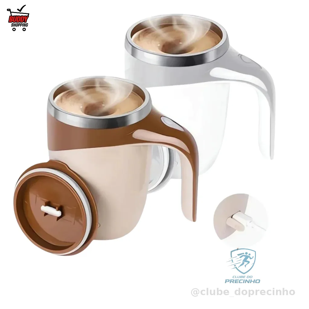 Caneca Misturadora Automática Elétrica USB Bateria Recarregável Mixer Café 380ml Shopee