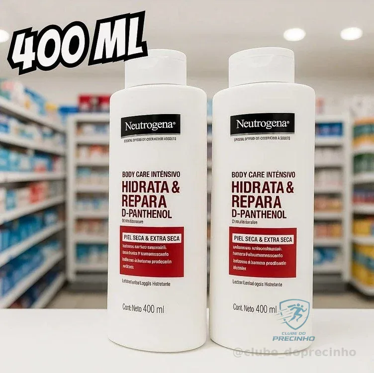 Neutrogena Hidratante Corporal Body Care Intensive Hidrata&Repara, Kit com 2 Unidades de 400ml