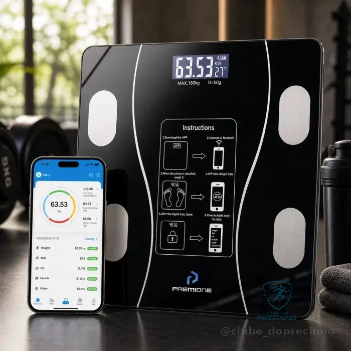 Balança Digital Bioimpedância Bluetooth Mercado Livre