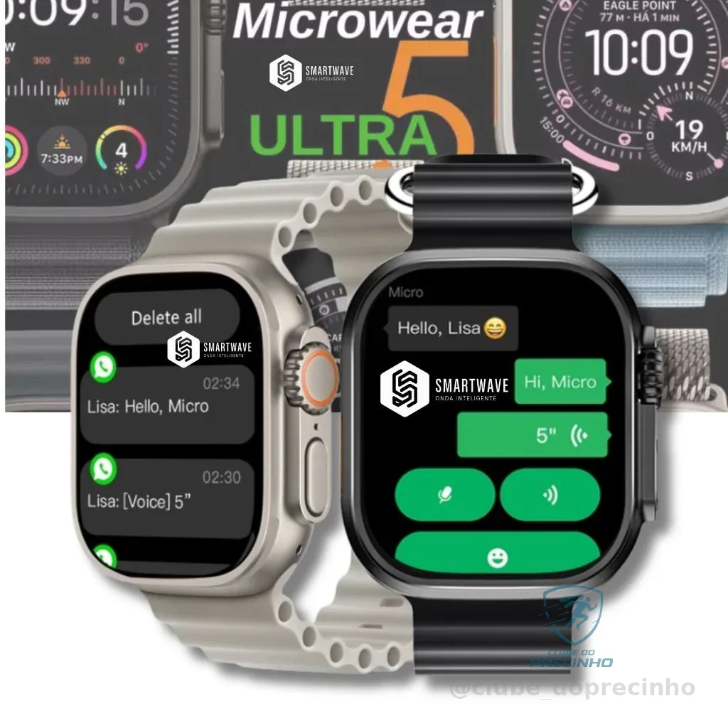 Smartwatch Ultra 5 Responde WhatsApp Amoled GPS NFC CHATGPT 49MM Original Microwear Serie 11 Shopee