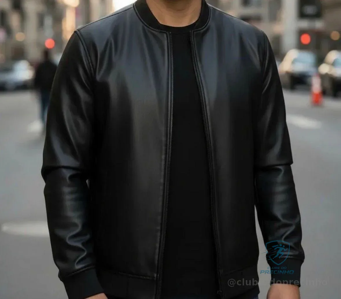 Jaqueta Bomber Courino Masculina com Zíper e Bolso Mercado Livre