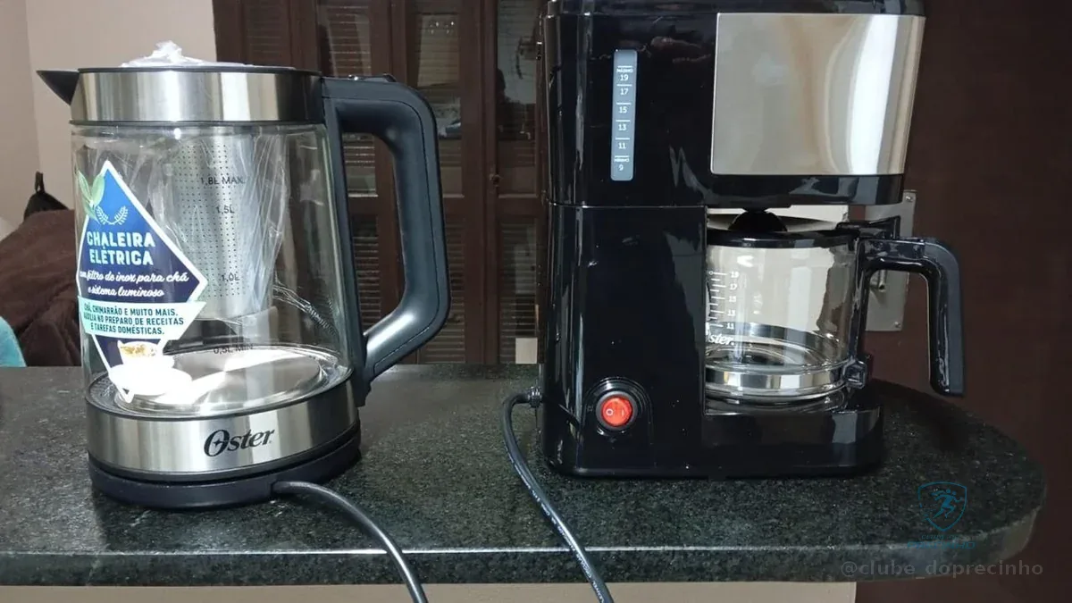 Kit Chaleira Elétrica Oster Tea e Cafeteira Inox Compacta - 220V