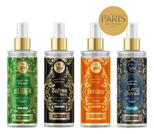 Body Splash Arabe C/4un 200ml Perfume Masculino De Luxo