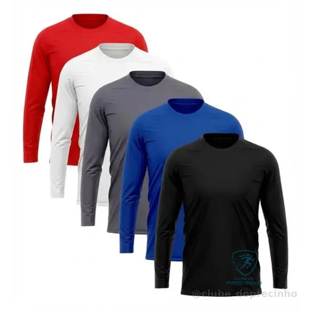 Kit 5 Camiseta UV Proteção Solar Uv50 Segunda Pele Praia Verão Lançamento Cores Sortidas TAM P AO G3 Plus Size Shopee