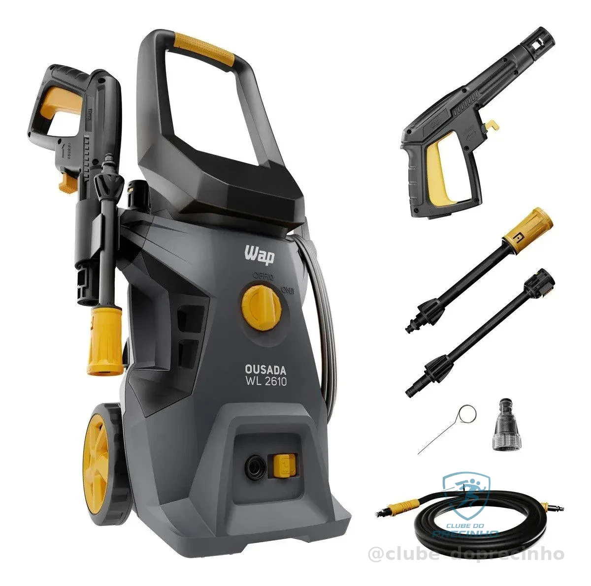 Lavadora De Alta Pressão Wap Ousada Wl 2610 1500w E 1750psi Cor Cinza E Amarelo Frequência 60 Hz 220v