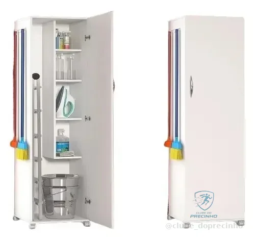 Armário Para Lavanderia Multiuso Dispensa 1 Porta Branco